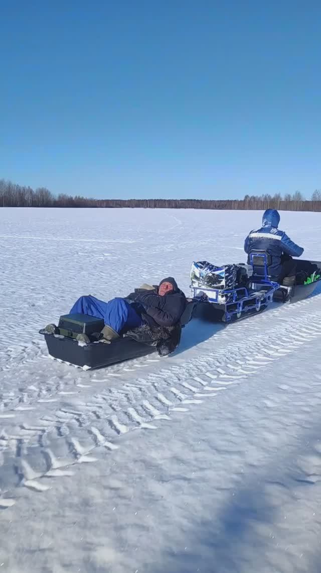 Мотобуксировщик Альбатрос XLV9. Летим на рыбалку! смотреть онлайн