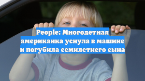People: Многодетная американка уснула в машине и погубила семилетнего сына