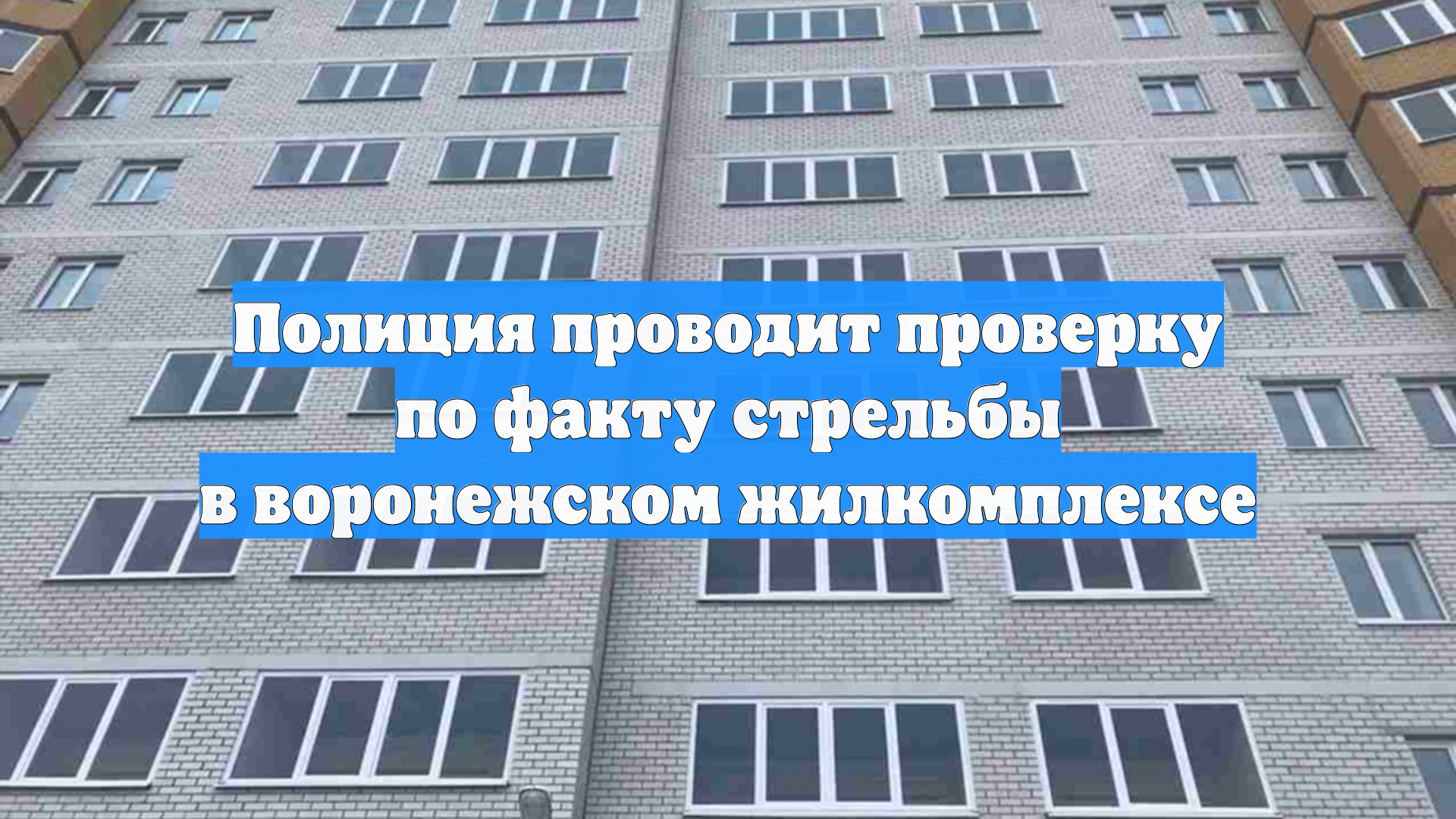 Полиция проводит проверку по факту стрельбы в воронежском жилкомплексе