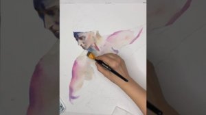 Иванова Анна. Живая демонстрация акварельной техники «Артур с в образе раба Али из балета «Корсар"