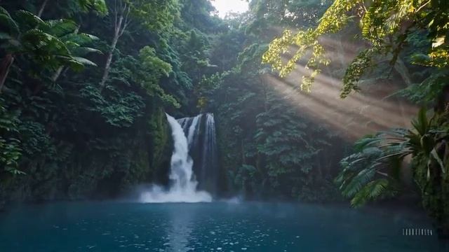 Футаж водопад, лес, природа. #футажи #футаждлямонтажа #видеодлямонтажа