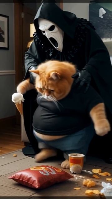 Рыжему кошану капец 😂