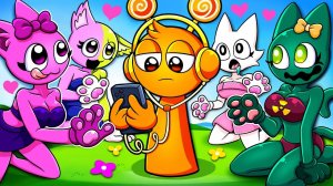 ОРЕН ИГНОРИРУЕТ "ДЕВОЧКУ-КОШЕЧКУ СПРУНКИ" НА 24 ЧАСА!! Анимация Спрунки в невероятной коробке