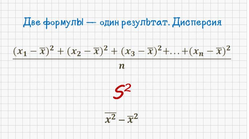 8 кл - Вычисление дисперсии