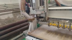 работа DRILL BANK Сверлильной головы на WOODTEC