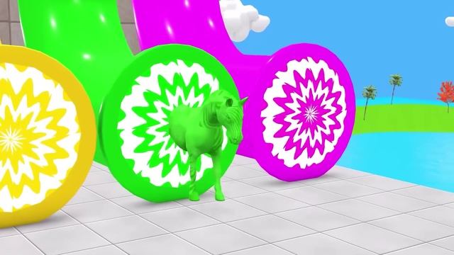Разноцветные ЖИВОТНЫЕ! ВЕСЁЛЫЙ МУЛЬТИКИ про животных. Мультфильмы