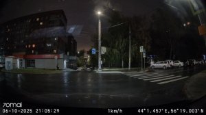 Опасная ситуация на перекрёстке