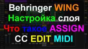 Behringer WING ASSING MIDI CC