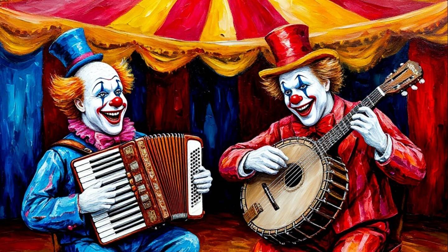 Danza Polka nell' Arena del circo, Танец полька на арене Цирка.