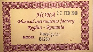 Гитара Hora S1250 Travel - Вершина ( В. Высоцкий )
