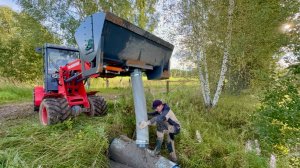 Работа Бетоносмесительного ковша на погрузчике Polar Badger WL50