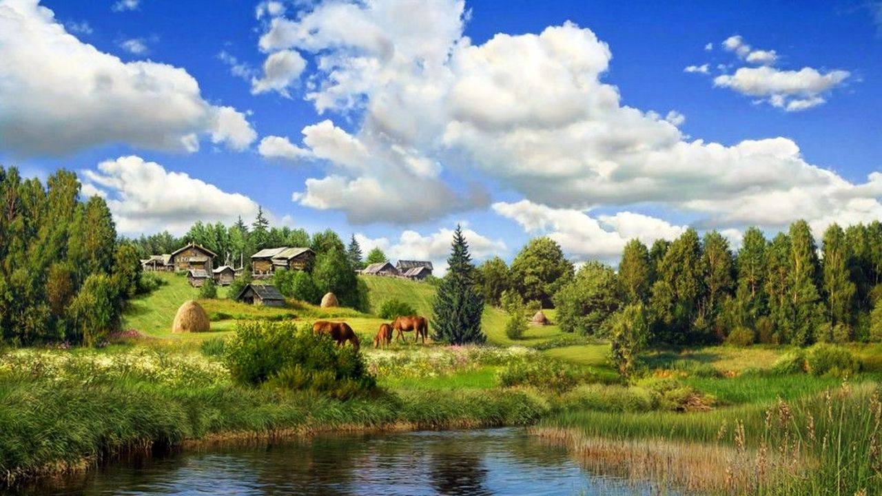 Летние пейзажи художника Валерия Ниминущего смотреть онлайн