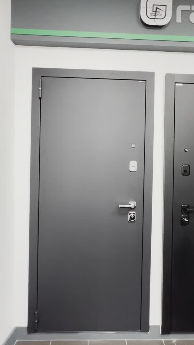 Стальная дверь Гардиан Flat 80 с зеркалом и шумоизоляцией