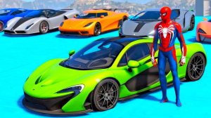 Спортивные машинки для детей. Человек-паук для детей. Мультики про машинки. Мультфильм для детей.