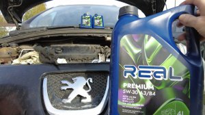 Самостоятельная замена масла на а/м Пежо 308