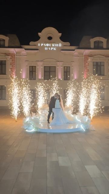 Фонтаны холодного огня на свадьбу 04.10.25 Графский парк