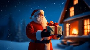 Санта-Клаус, ёлка, Новый Год. Рождество. Дед Мороз. Футаж. Footage. #футажидлямонтажа #видеомонтаж