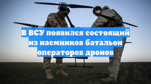 В ВСУ появился состоящий из наемников батальон операторов дронов