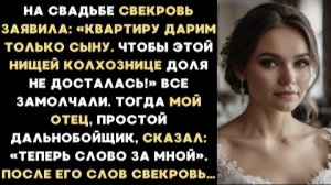 ИСТОРИИ ИЗ ЖИЗНИ/Квартиру дарим только сыну, чтобы этой нищей доля не досталась,-заявила свекровь