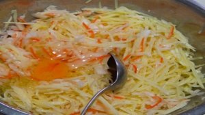 Капустно-картофельные оладьи