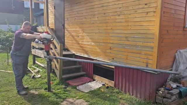 Сваекрут заварачиваем 76 сваи. 2м.