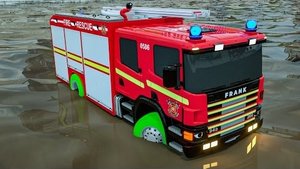 🚒 🚔 🚑 Пожарная машина застряла в большой яме 🚒 🚔 🚑 АВТОМОБИЛИ и МОТОЦИКЛЫ с ГРУЗОВИКОМ-МОНСТР