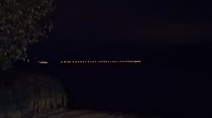 Ночная дорога у озера.