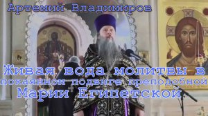 Живая вода молитвы в покаянном подвиге преподобной Марии Египетской. Артемий Владимиров. 05\04\2022