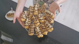 Пирожное ＂Эклеры ", очень вкусно и просто.