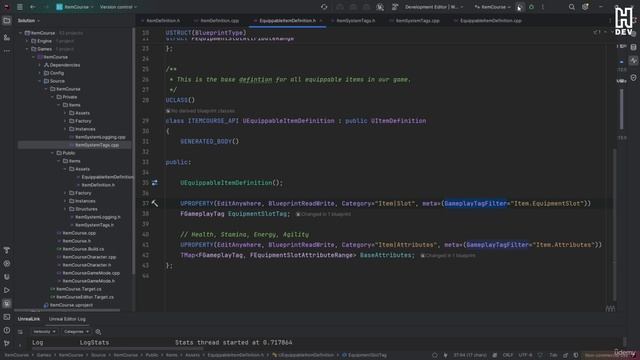 5 - Creating Equippable Items 4 -Equippable Item Definition - Final Touches