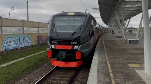 «Новинка!» Электропоезд ЭП2ДМ - 0309 на пл.Новая Лахта и Старая Деревня, октябрь 2025 года