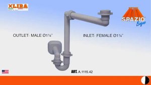 Установка компактного сифона для раковины A111542