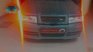 Skoda Octavia тюнинг комплект фар светодиодный