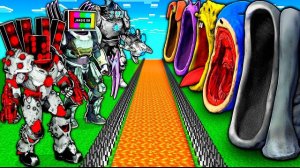 ПОЖИРАТЕЛЕЙ МОРЕЙ против ТЕЛЕВИЗИОНЩИКА , ТИТАНОВЫЕ БОССЫ против ТУАЛЕта в Майнкрафте