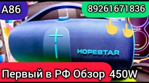 КОЛОНКА HOPESTAR A86 450 Ватт 🔥 ПЕРВЫЙ В России Полный подробный обзор на колонку Hopestar A86 A85