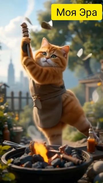 Рыжий кот из нейросети