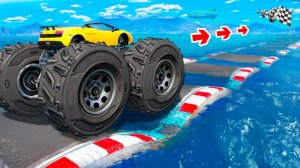 Как далеко тачка сможет проехать по водным кочкам в гта 5 ?