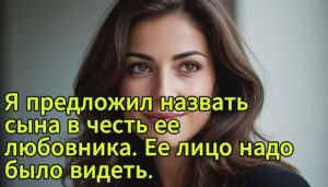 Я предложил назвать сына в честь ее любовника. Ее лицо надо было видеть.