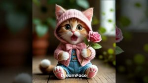 котик в шапке