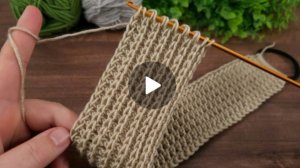 Повязка на голову в тунисской технике вязания крючком #вязаниекрючком #всевжизнисвязано