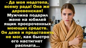 -Моя недотепа всему рада, она же ребенок. Муж подарил просроченные средства. А когда ему прилетело.