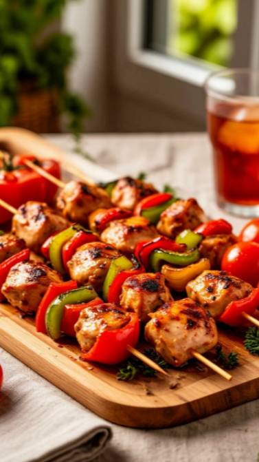 Быстрый рецепт - Шашлык из курицы в духовке