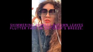 Shimerring scarlet Autumn leaves | tongue-twister