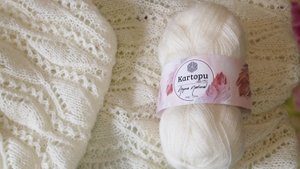 Палантин "Белое облако". Рассказываю и показываю 🧶🧶🧣🧣