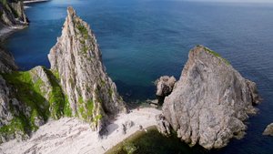 второй день путешествия на каяке по Охотскому морю (7 день в общем)