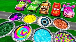 Машинки Pixar Молния Маккуин против гигантских ям-ловушек! Смогут ли машинки выдержать сумасшедшие и