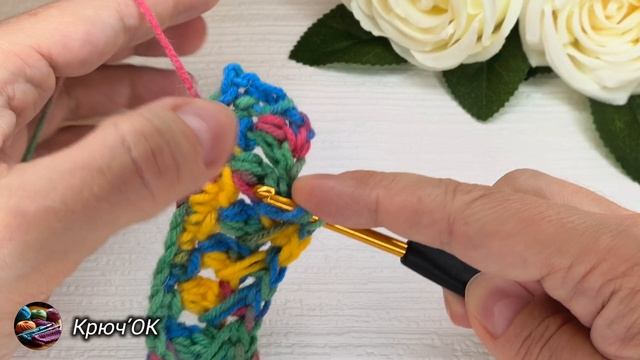 Узор крючком 48 #вязаниекрючком #узорыкрючком