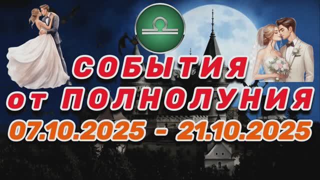 ВЕСЫ: СОБЫТИЯ от ПОЛНОЛУНИЯ с 7 по 21 ОКТЯБРЯ 2025 года!!!