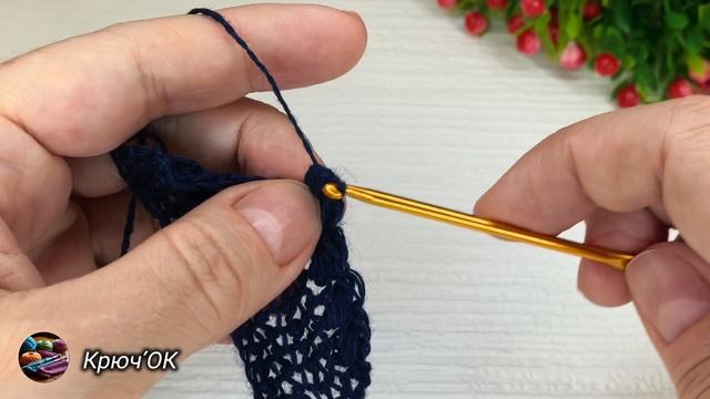 Узор крючком 46 #вязаниекрючком #узорыкрючком