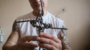 Сюрекен или крест, из 4 двойных узлов, гвозди 200. 6